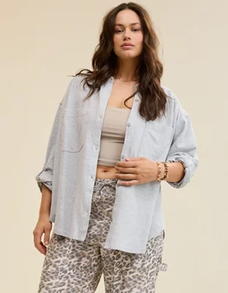 Aerie Roll With It Lightweight Fleece Shirt