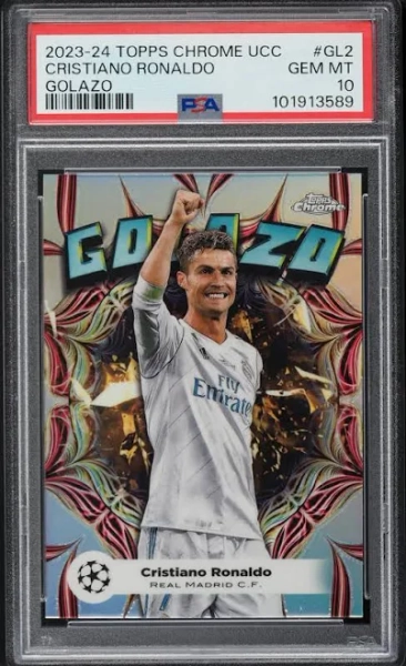 2023 Topps Chrome UEFA Club Competitions Golazo Cristiano Ronaldo #GL2 PSA 10