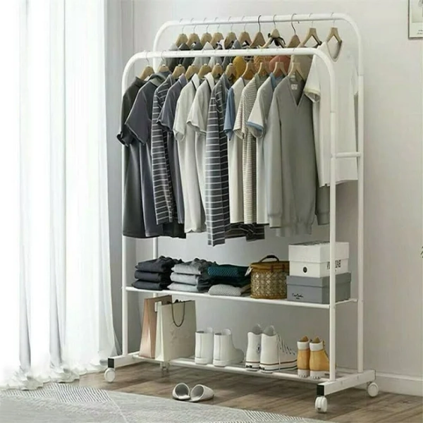 Berkhamsted 31.5'' Rolling Clothing Rack Rebrilliant