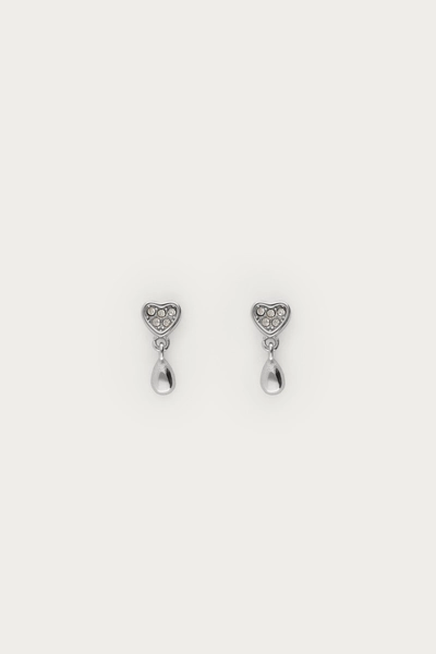 Midnight studs met hart en druppel | My Jewellery