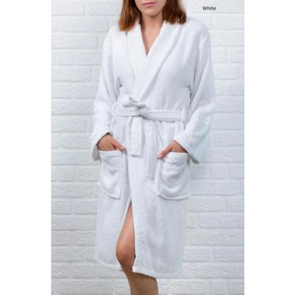 Organic Turkish Cotton Terry Bathrobe: Unisex Kimono Robe