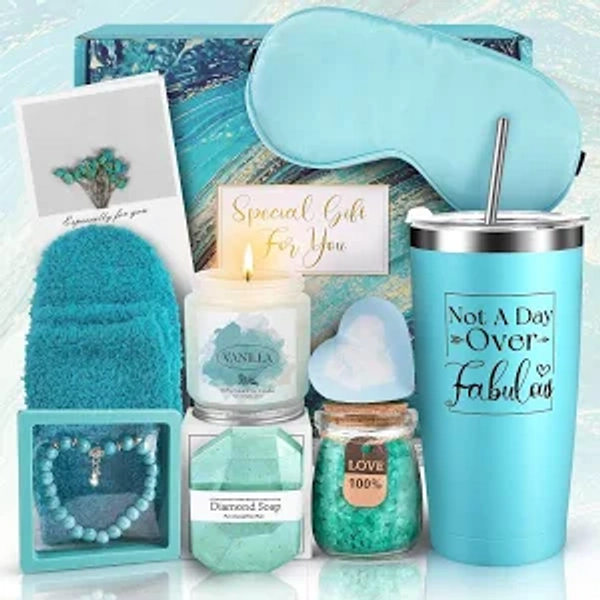 Birthday Gifts for Women Relaxing Spa Gift Box Basket Set Her Mom Sister Best Friend Girlfriend Wife