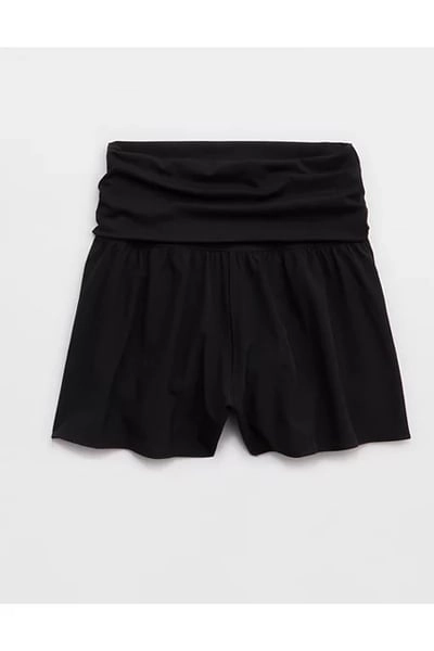 OFFLINE By Aerie Real Me Foldover Flowy Short Women's True Black XL