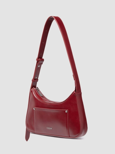 faux leather shoulder bag