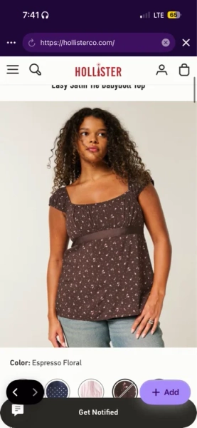 Easy Satin Tie Babydoll Top