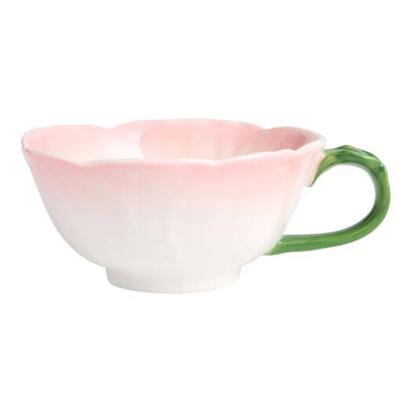 World Market Blossom Hand Painted Figural Ceramic Mug