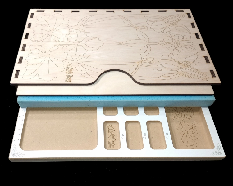 The PortaSeeder System for Traveling Seed Beaders by Acclaim Crafts in Wood! #40055