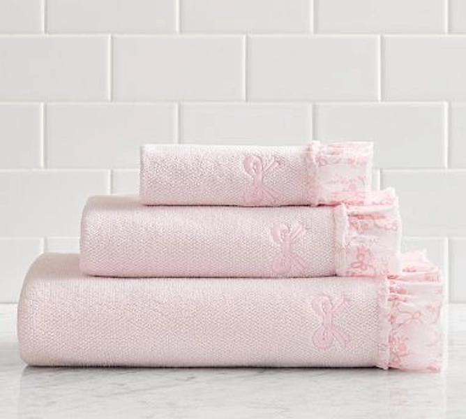 LoveShackFancy Ruffle Bow Towel