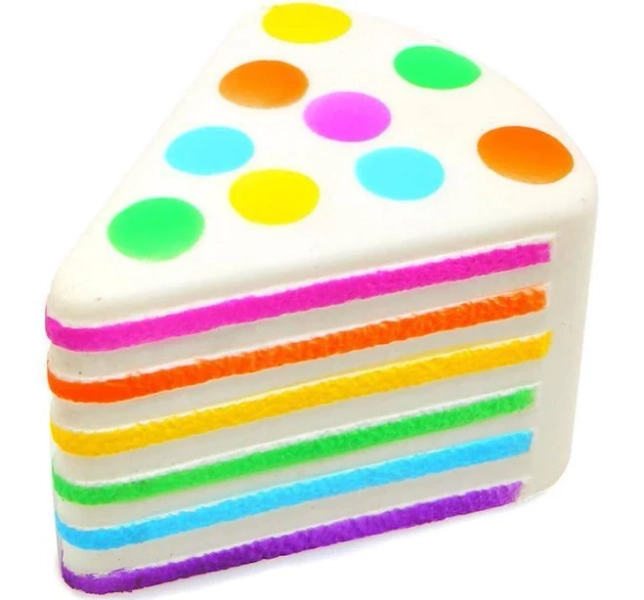 Rainbow Cake Squishy Squeeze Toy Stress Relief Bday | Kawaii Babe