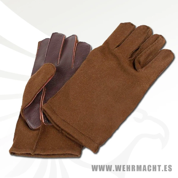 Leather Palm Wool Gloves