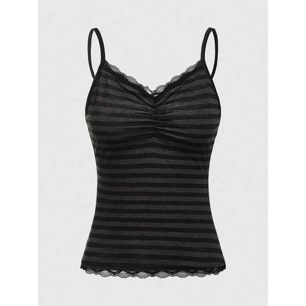 Striped Lace Cami