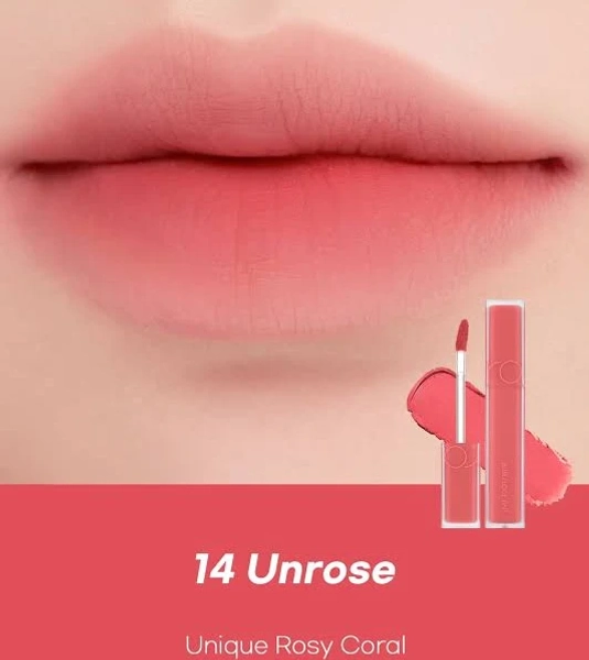 Rom&nd Blur Fudge Tint – Soft Matte Lip Tint for Smooth, Long-Lasting Color - Korean Beauty KR 14 UNROSE