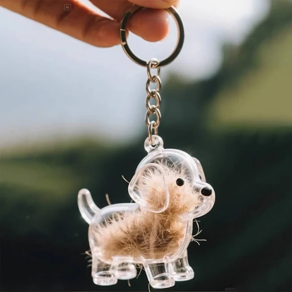 Creative Dog Fur Keychain