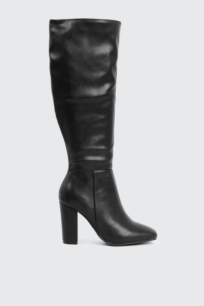 Bottes aux genoux à talon bloc
