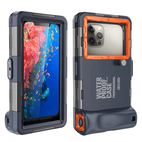 Diving Phone Case with Lanyard, 50ft/15m Professional Waterproof Underwater Housing with Shutter Button for iPhone 17 Pro Max Plus, Samsung, Scuba Sno