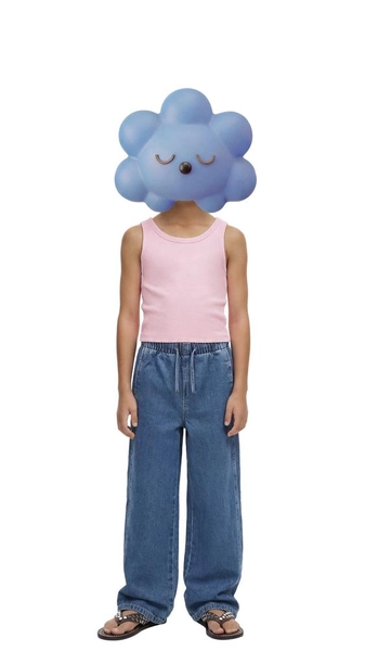 WIDE LEG JEANS WITH DRAWSTRINGS