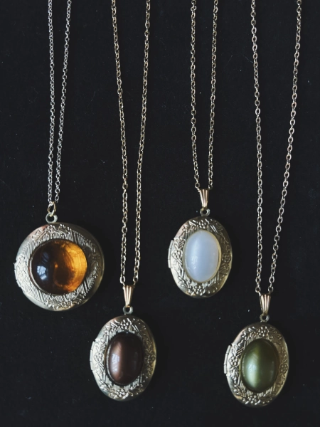 Vintage Aura Lockets | Obsidian Revival