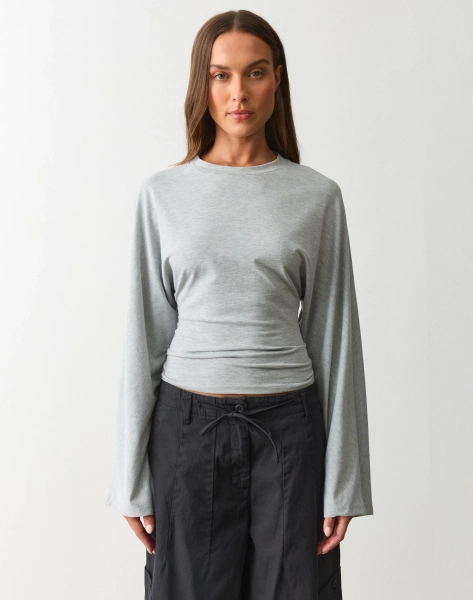 Cinched Long Sleeve Top