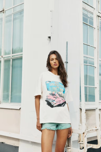 Oversized tričko s potiskem - billie