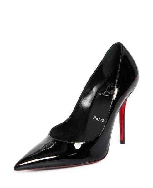Christian Louboutin Women's Miss Z 100 Black Leather Pumps