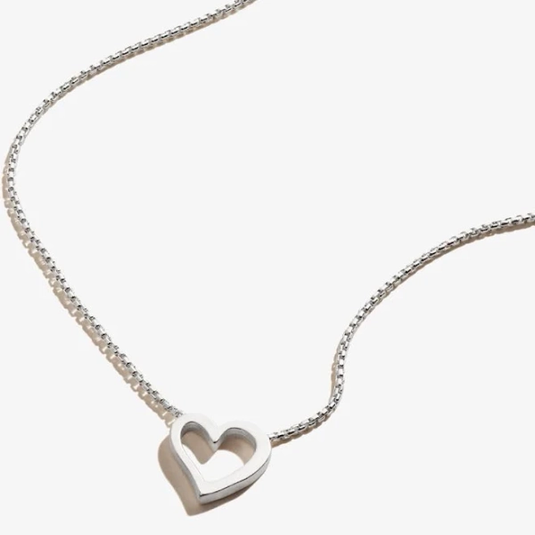 ALEX AND ANI Heart Adjustable Sterling Silver Necklace