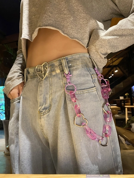 Pink Hearts Chain | Karina - Aespa - Fashion Chingu