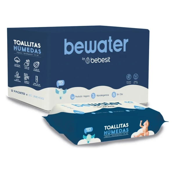 Toallas Húmedas Wipes Be Water 720 Unidades Bebesit