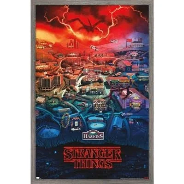 Trends International Netflix Stranger Things: Season 4 Hawkins, Indiana Wall Poster