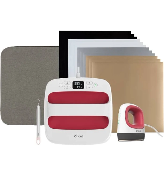 Cricut Easy Press 2 Bundle with Cricut Mini Raspberry