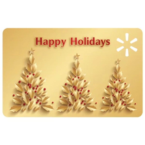 Holiday Golden Holly Walmart Gift Card