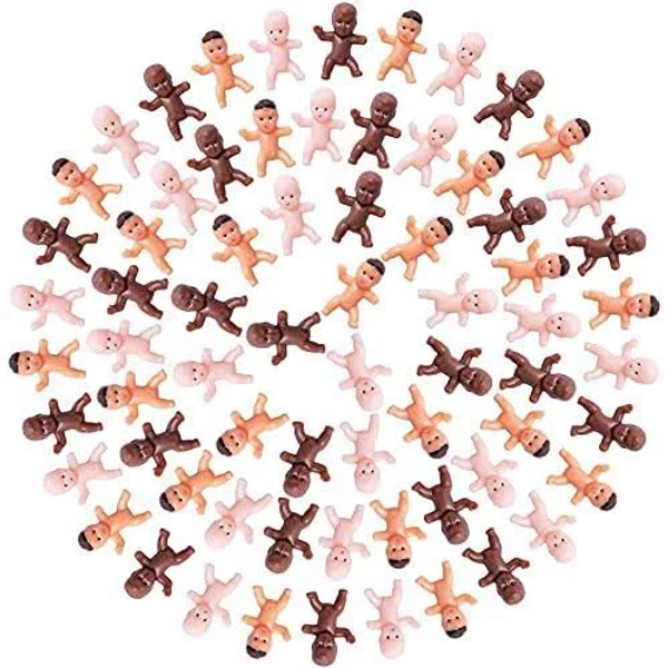 JUXINGDAZYF 180 Pieces Mini Plastic Babies