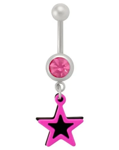 Spencer's CZ Star Dangle Belly Ring