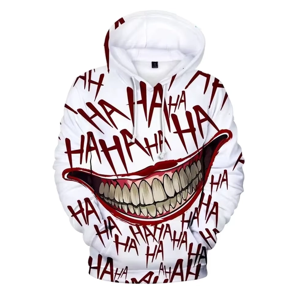 Haha joker 3D Print Sweatshirt Hoodies Men/Women Hip Hop Funny Autumn Streetwear Thin Style Oversized Hoodie For Couples Clothes - AliExpress 200000343