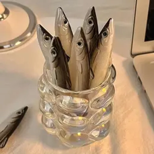 Fish Shaped Ballpoint Pen, 3 Counts Cute Ocean Fish Ballpoint Pen, Creative Salty Fish Simulation Pen for Students and Adults