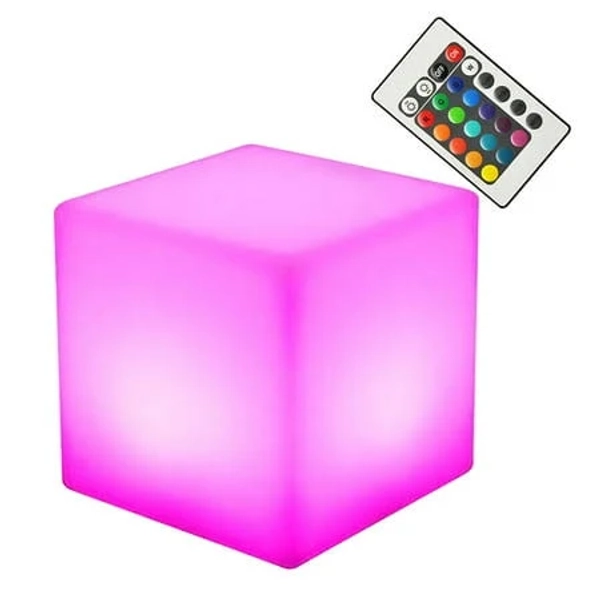 Creative LED Cube Light Color Changing Outdoor Lamp Shatter-resistant Light (15cm Dry Battery 3 Lights)
