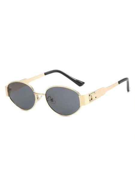 Retro Oval 90s Vintage Fashion Round Sunglasses With Lightweight Slim Frame And Tinted Lenses, Perfect For Y2K Aesthetic Looks, Festival Season Essentials, Throwback-Themed Parties, And Casual Coastal Vacation Wear
