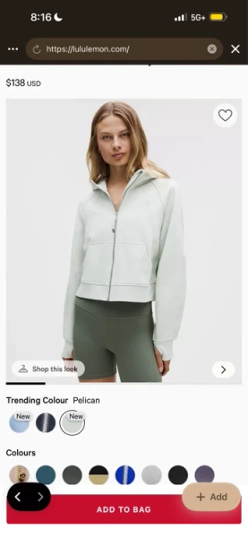 Scuba Oversized Full-Zip Hoodie - Pelican XS/S