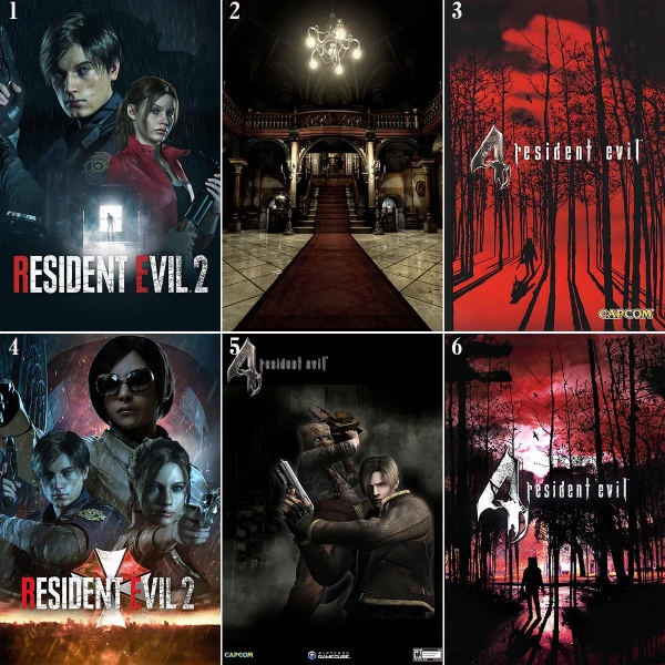 Resident Evil Poster - Official Art Quality Prints video Game,Canvas Posters,，Home Decor, room decoration，Wall Art，holiday gifts