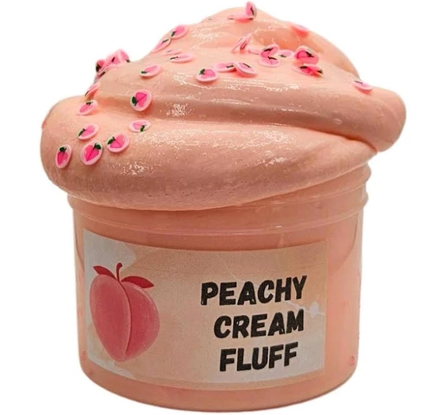 Glossy Butter Slime - Peachy Cream Fluff 8oz, 4oz & 2oz | Scented Slime for Stress Relief | Gift for Kids, Teens and Adults