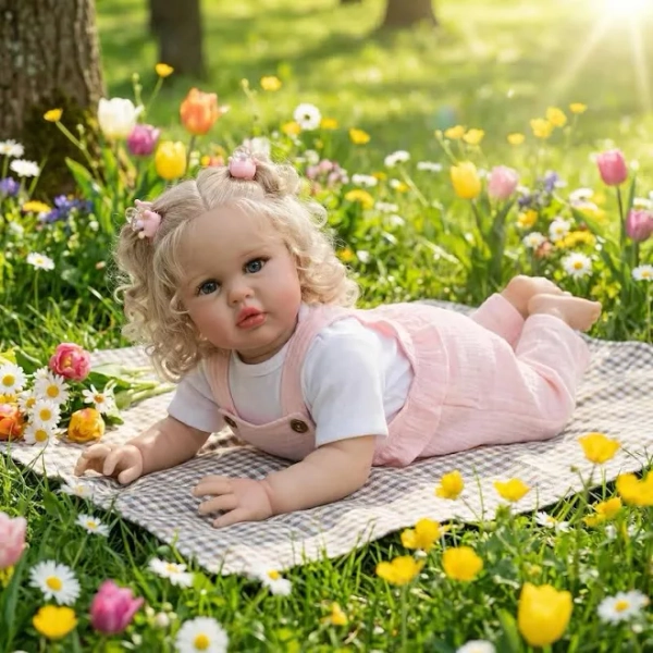 24inch/60cm Realistic Girl Baby Reborn Doll Load Soft Reborn Baby Doll Realistic Newborn Baby Doll