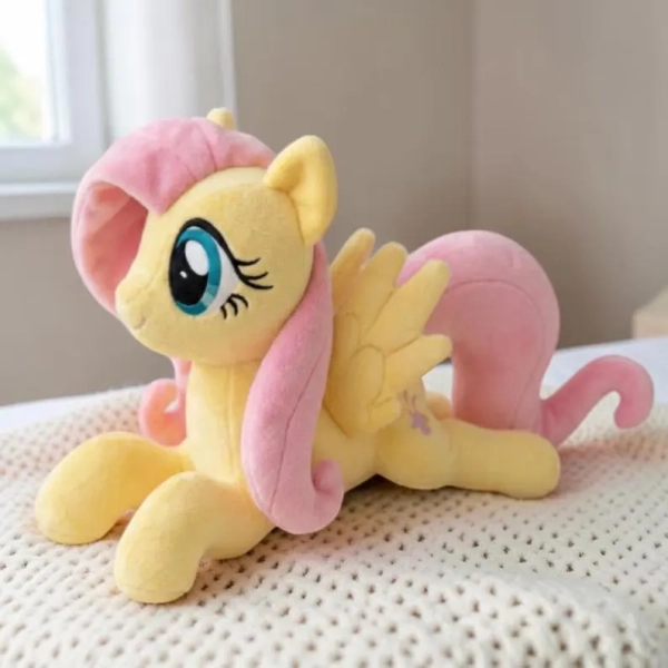 Kawaii Pink Pony Plush Pillow – 30cm Cute Cartoon Stuffed Toy – Soft Anime Style Pony Cushion – Adorable Kids Gift & Room Decor