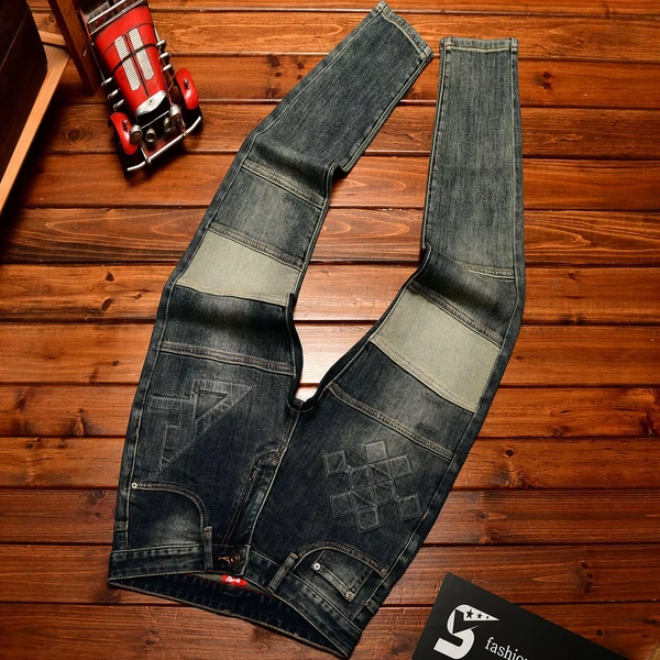 Tapered jeans American high street men's retro fashion trend straight comfortable and versatile casual washed denim trousers - AliExpress 200000343