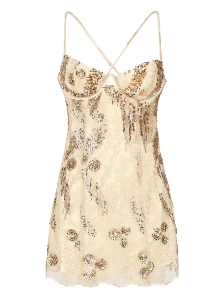 For Love And Lemons robe courte Opal à sequins | L