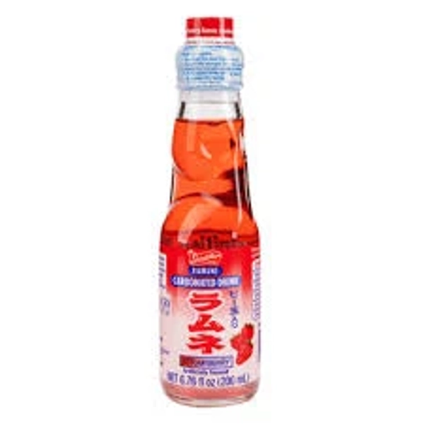 Shirakiku Ramune Soda Strawberry Flavor 200 ml