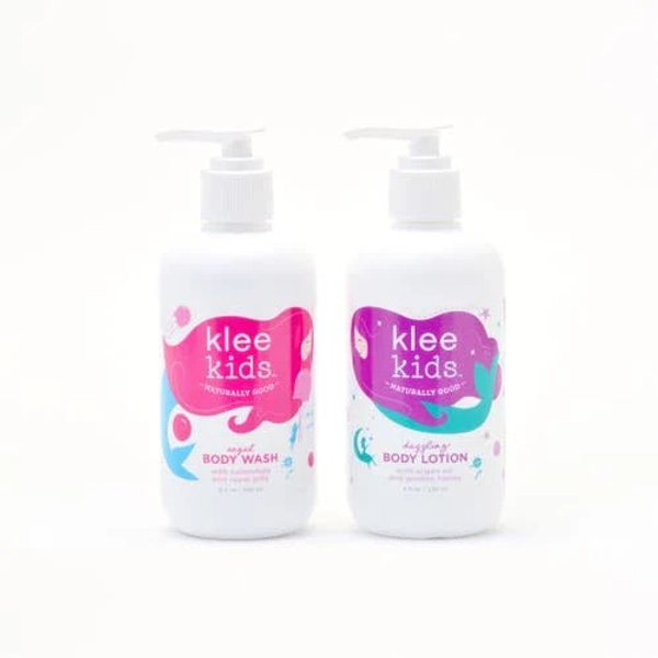 Klee Kids Body Wash and Body Lotion Gift Set