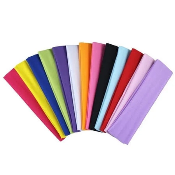 10 Pcs Stretch Cotton Non-Slip Headbands