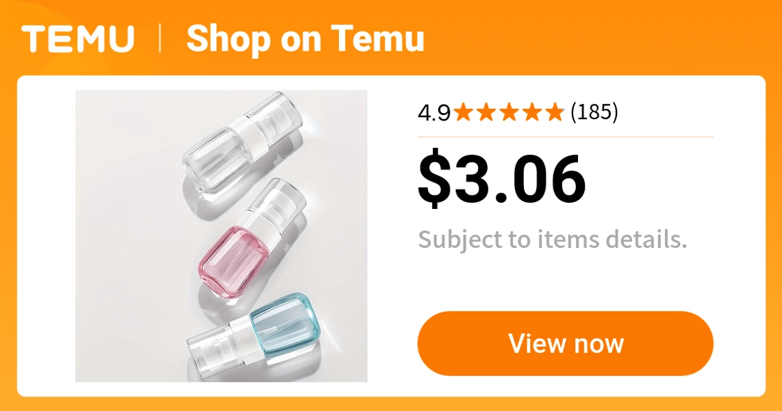 3 pack mini spray bottles 30ml portable refillable plastic - Temu