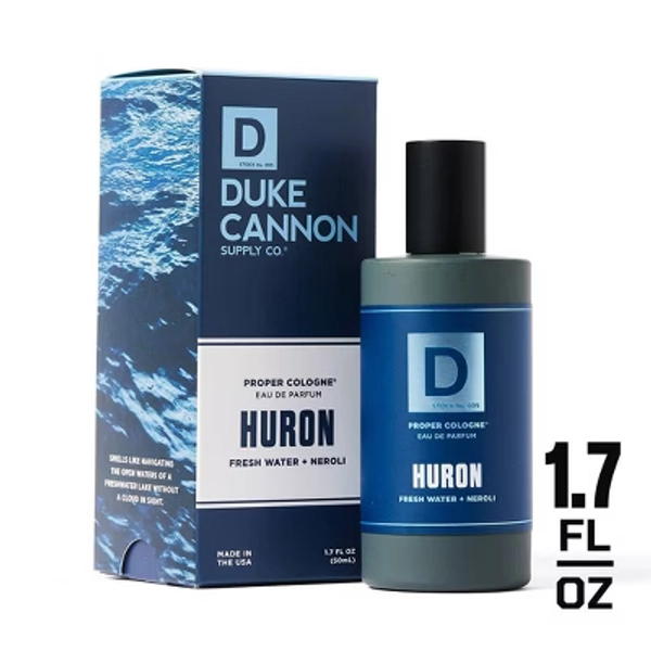 Duke Cannon Men's Huron Proper Cologne - Fresh Water & Neroli Cologne - Trial Size - 1.7 fl oz