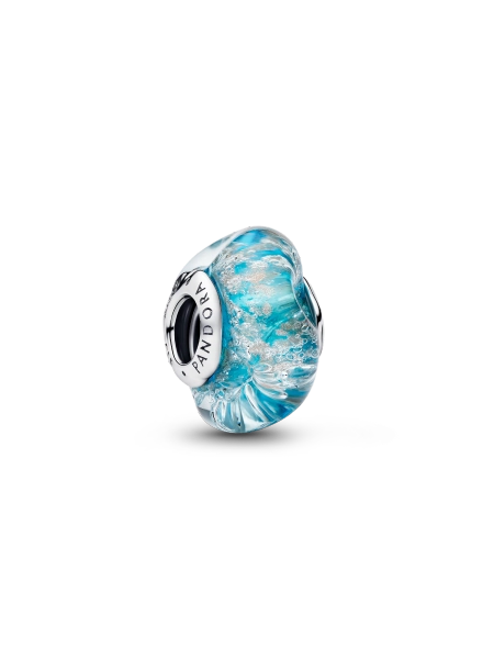 Turquoise Murano Glass & Glitter Charm