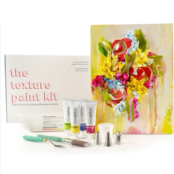 Gaffrey Abstract Floral Texture Acrylic Paint Kit